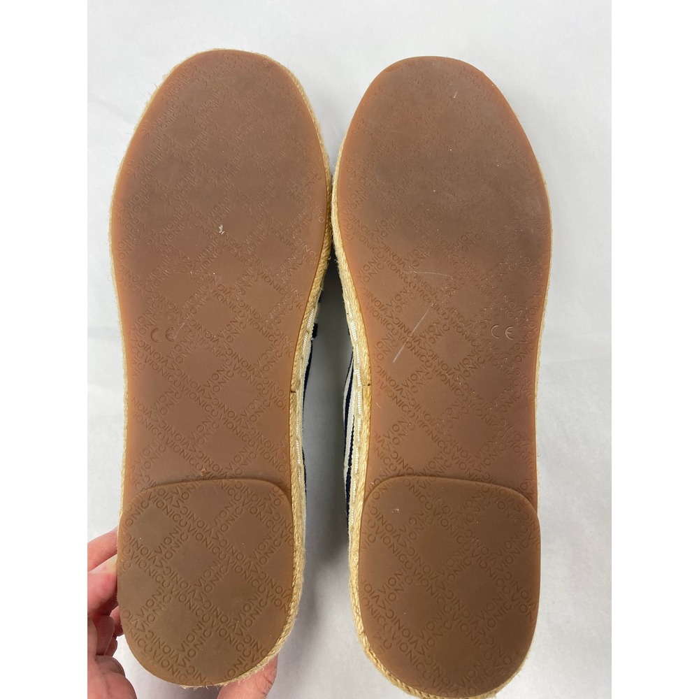 Vionic Vlerie Striped Espadrilles Flat Women's Size 8 Blue White Comfort - Picture 8 of 12